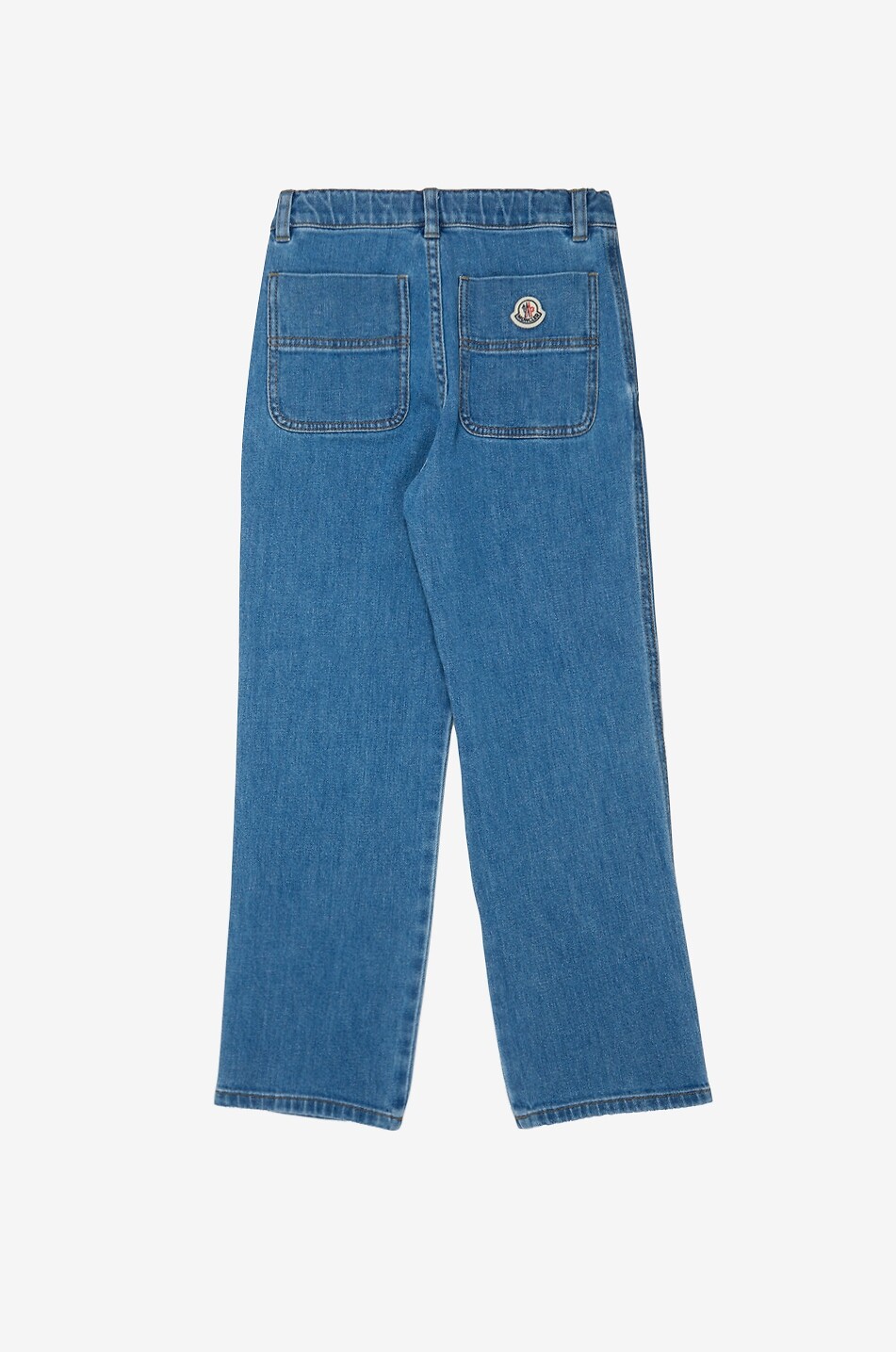 MONCLER Boy's straight-leg cotton denim jeans Boy BLUE 2