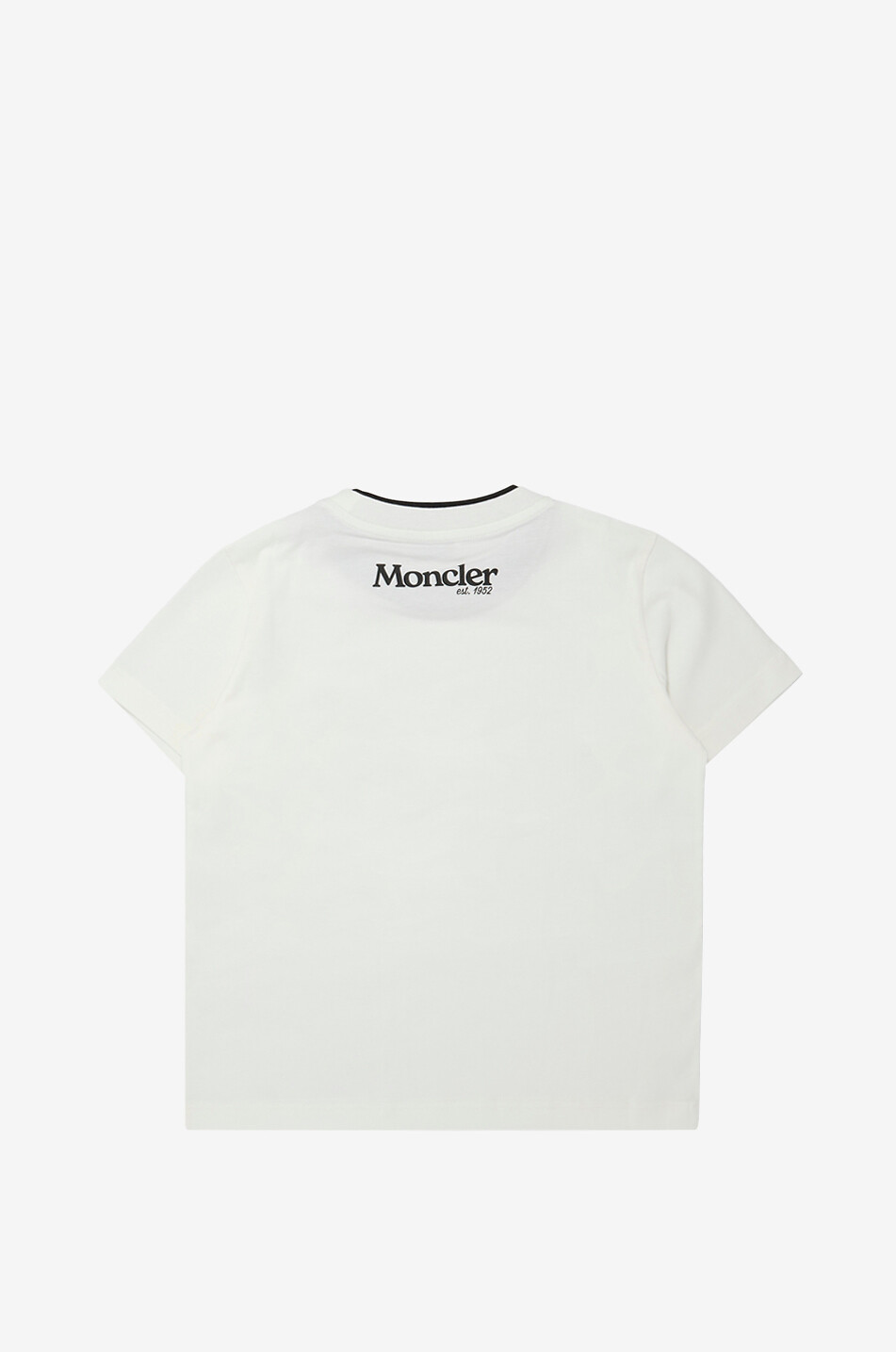 MONCLER Boys' short-sleeved T-shirt with double crewneck Boy EGGSHELL 2