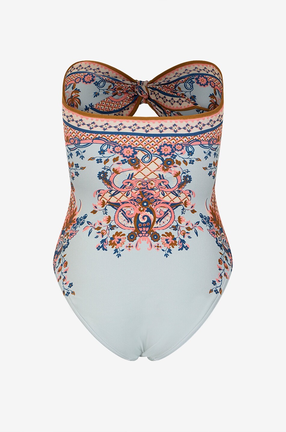 ZIMMERMANN Maillot de bain bandeau à découpe Aster Scarf Tie Paisley Floral Femme MULTICOLORE 2