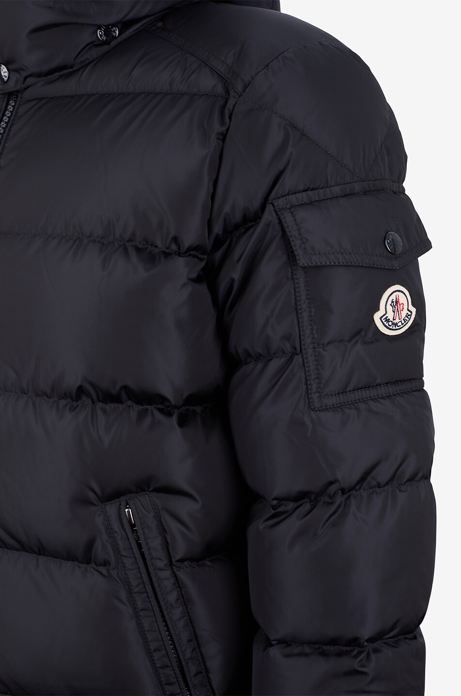 MONCLER Kurze Daunenjacke mit abnehmbarer Kapuze Moncler Maya Herren DUNKELBLAU 3