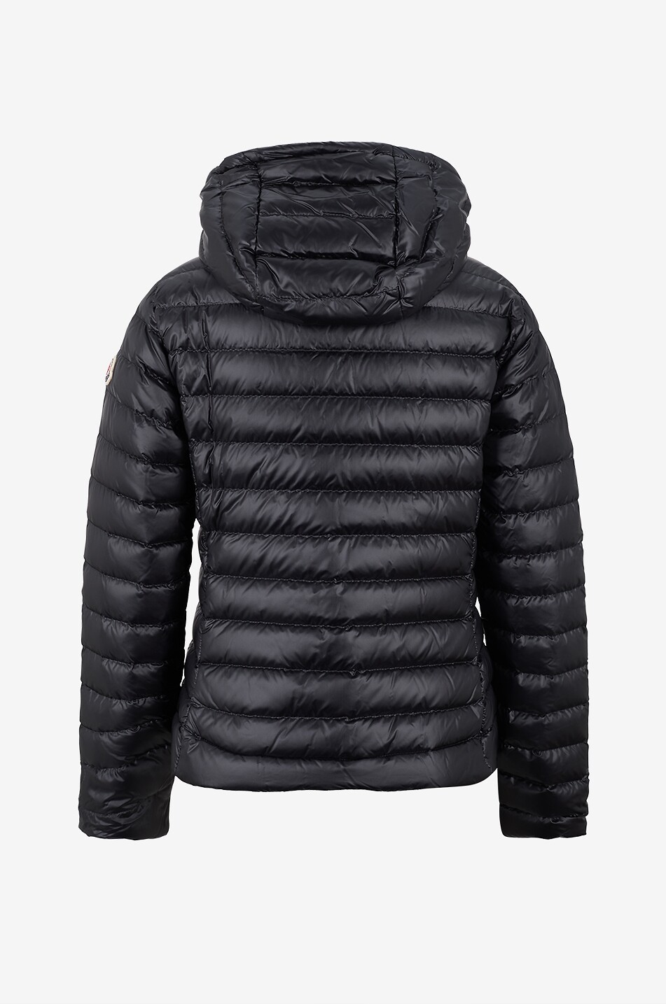MONCLER Taillierte kurze leichte Daunenjacke mit Kapuze Igelhood Damen SCHWARZ 2