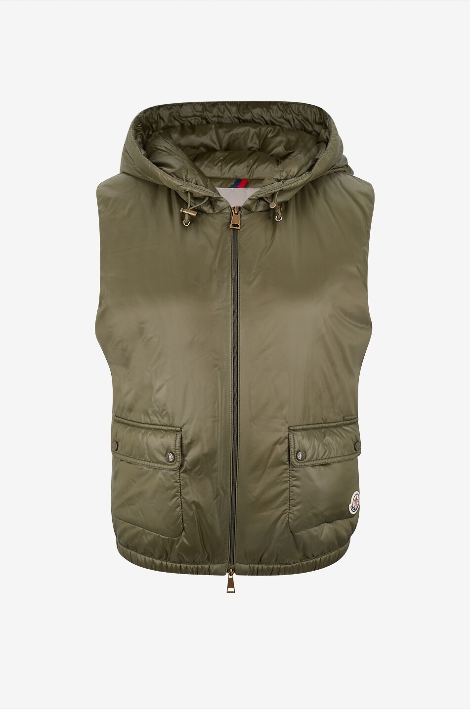 MONCLER Lansette sleeveless hooded down jacket Women GREEN 1