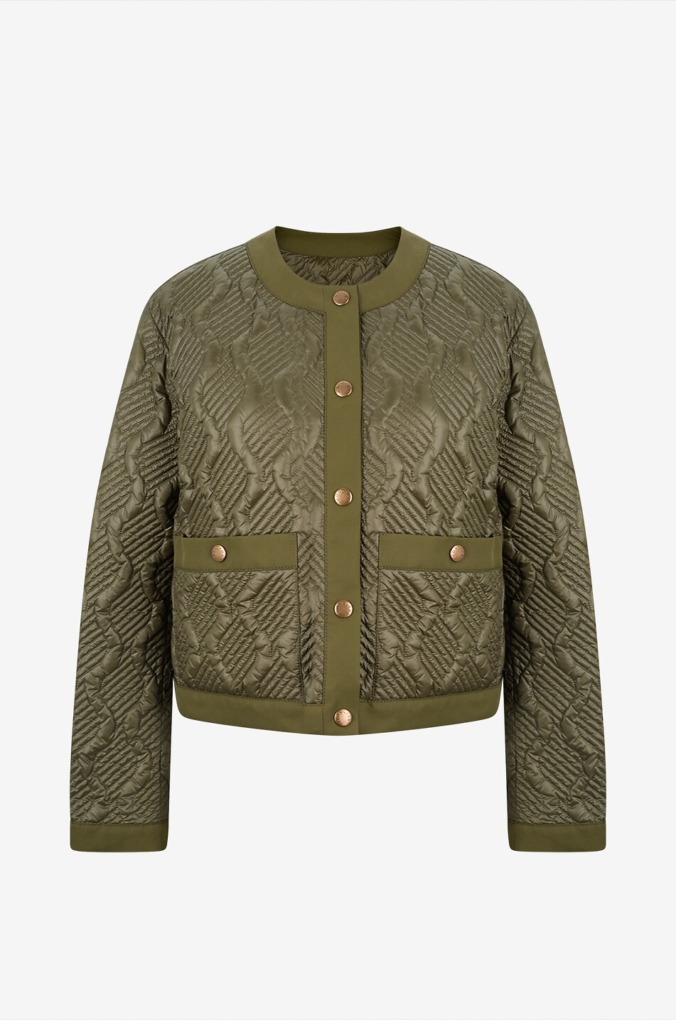 Libellule lightweight short down jacket with geometric quilting