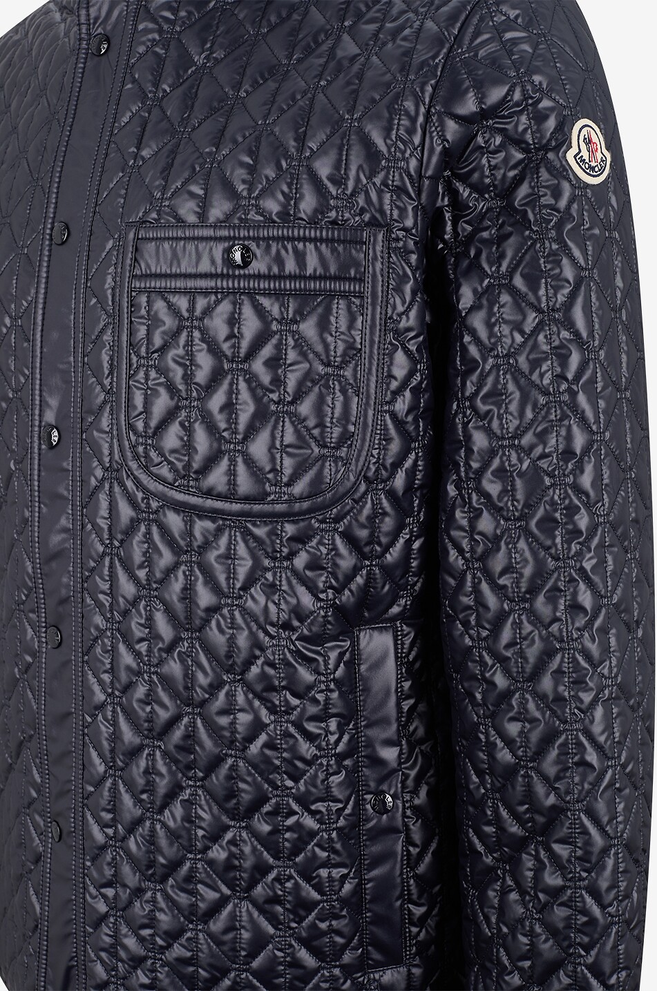 MONCLER Cleorine lightweight geometric quilted jacket Men DARK BLUE 3