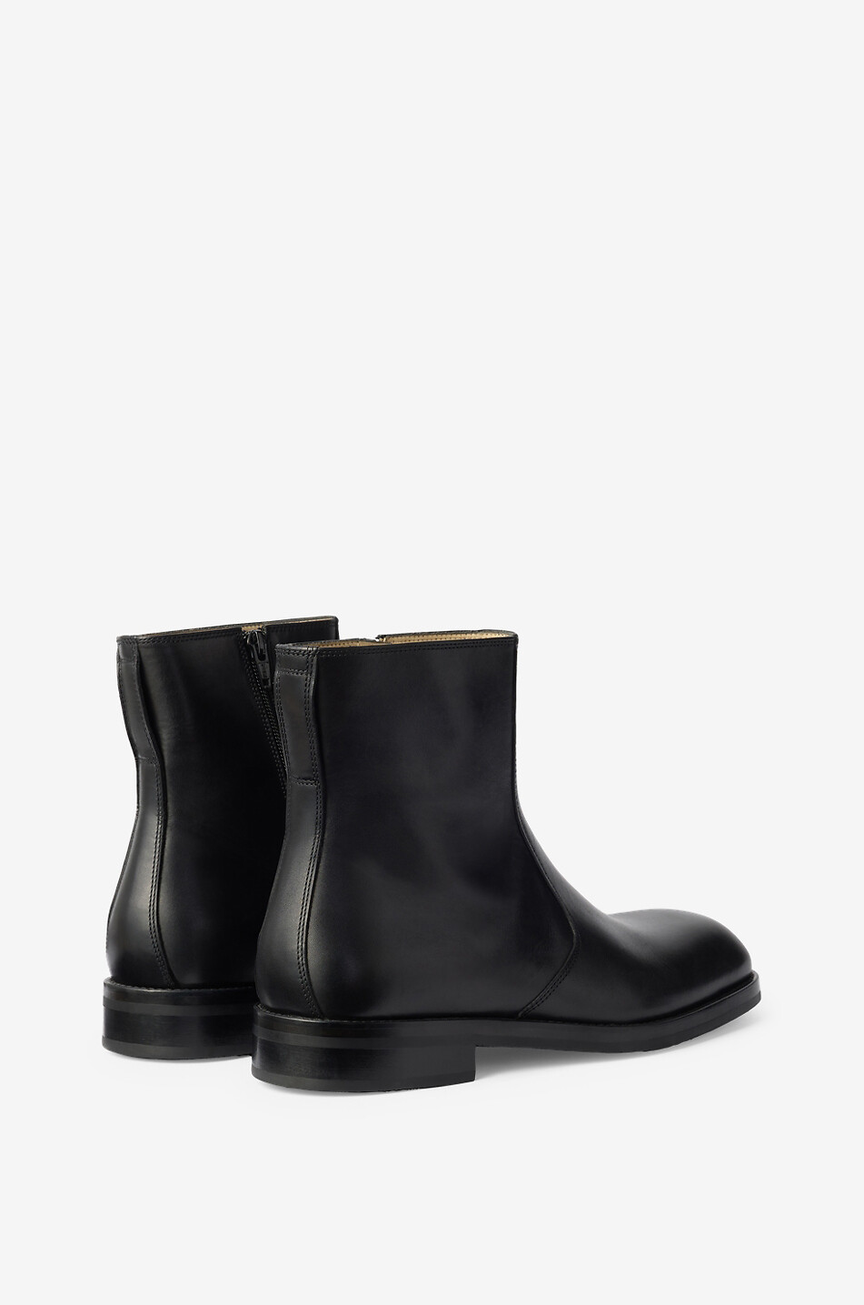 LEMAIRE Glattleder-Stiefeletten mit Reissverschluss Herren SCHWARZ 3