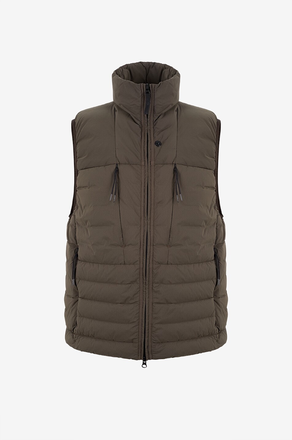 STONE ISLAND G100011 Seamless Tunnel Nylon Down-TC quilted sleeveless down jacket Men BROWN 1