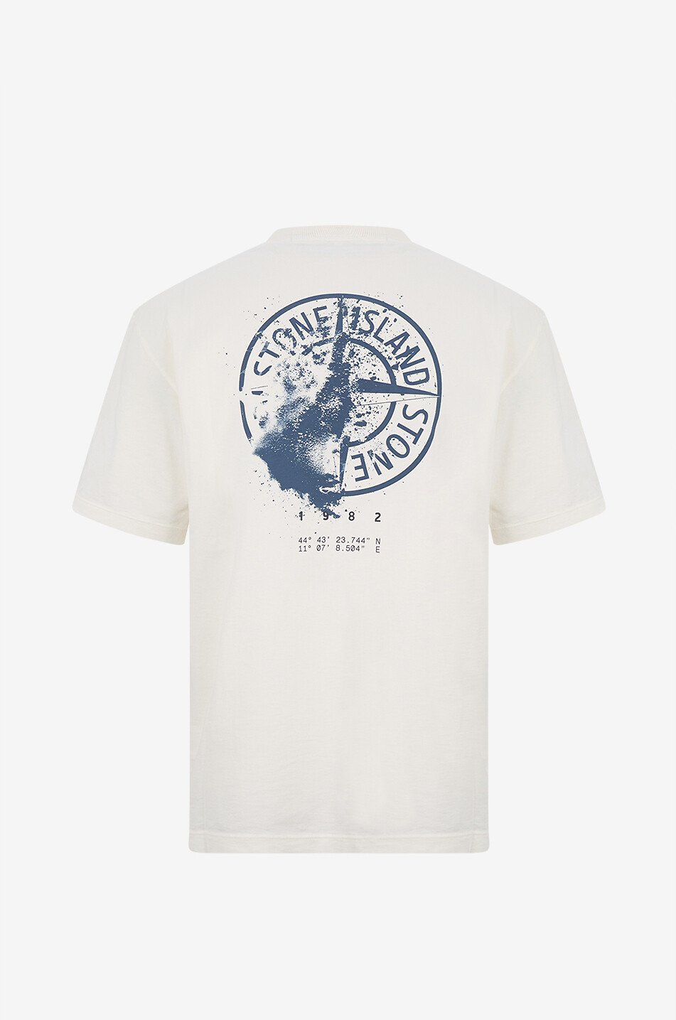 STONE ISLAND Kurzarm-T-Shirt mit Print 2100001 Organic Cotton Jersey Desert Herren CREMEFARBEN 2