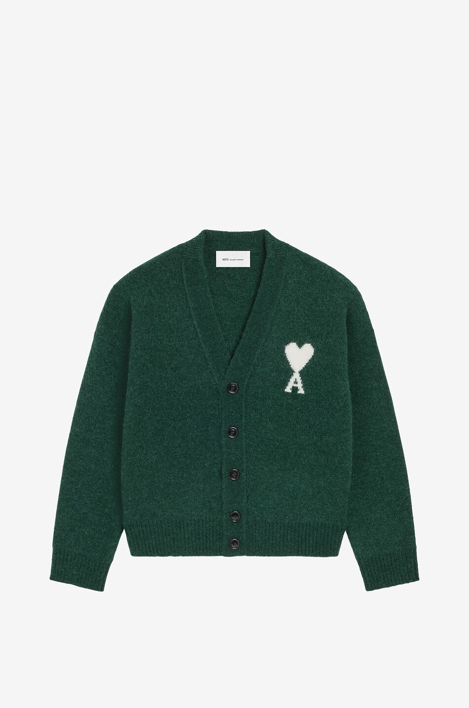 Ami De Cœur alpaca and wool blend V-neck cardigan - AMI - DARK