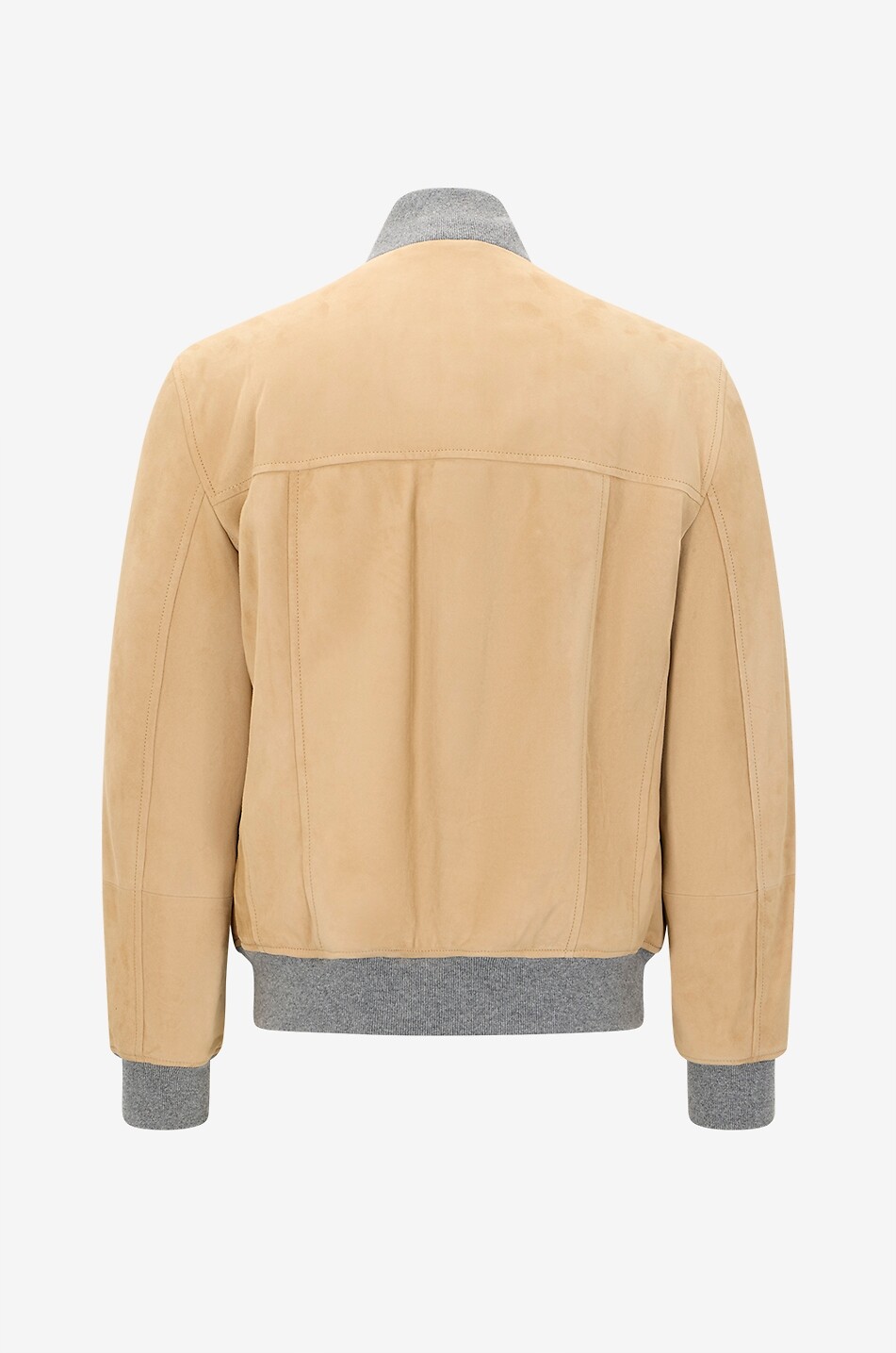 BRUNELLO CUCINELLI Thermore padded suede and knit bomber jacket Men CAMEL 2