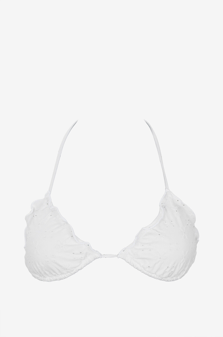 MC2 SAINT BARTH Haut de bikini triangle à motif Sagittarius Femme BLANC 1