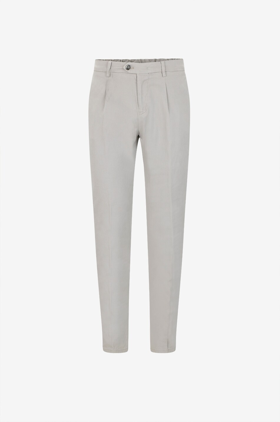 MARCO PESCAROLO Straight-leg pleated mixed cotton trousers Men BEIGE 1