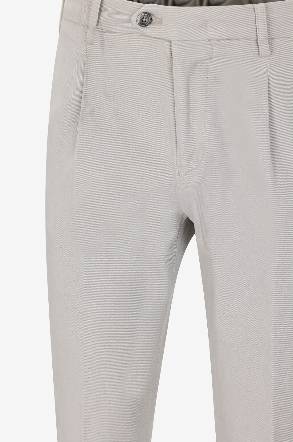 MARCO PESCAROLO Straight-leg pleated mixed cotton trousers Men BEIGE 3