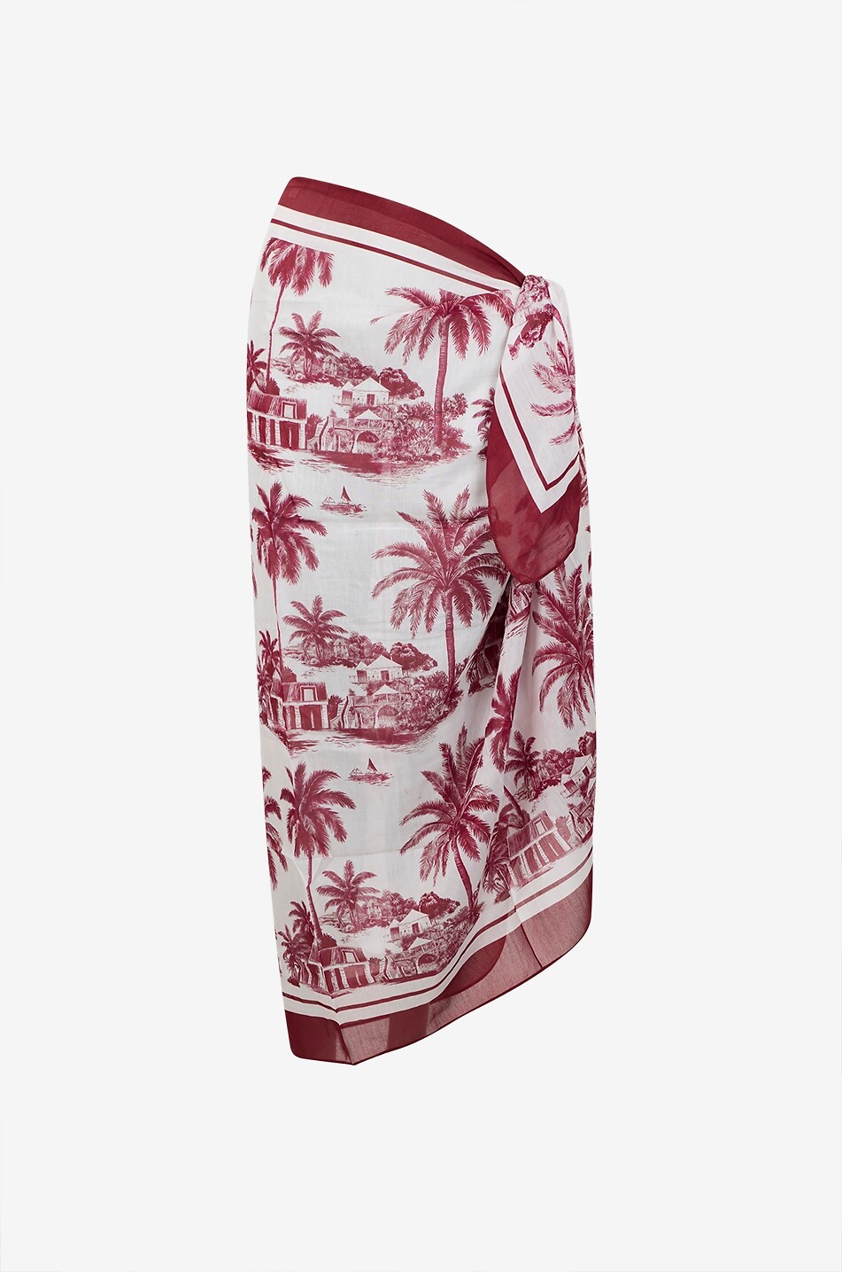 Thaiti printed cotton and silk pareo
