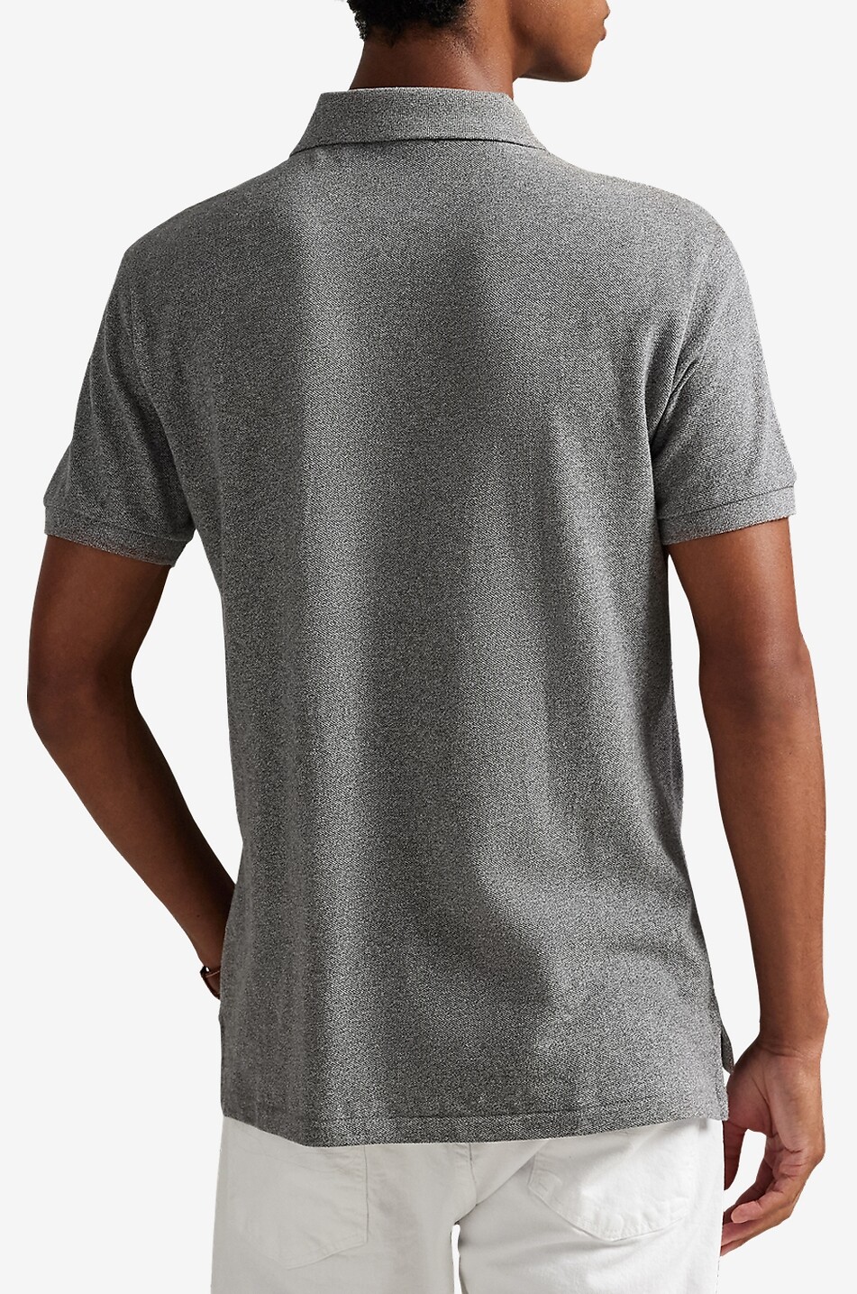 POLO RALPH LAUREN Pony Custom Slim Fit short-sleeved cotton piqué polo shirt Men GREY 3