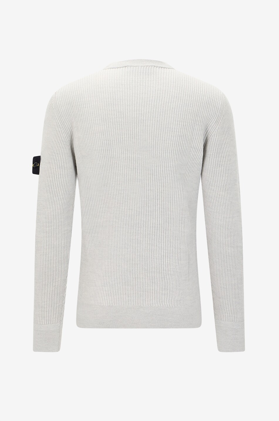 STONE ISLAND Pull côtelé à col rond en laine vierge 5100053 Full Rib RWS Wool Homme Beige clair 2
