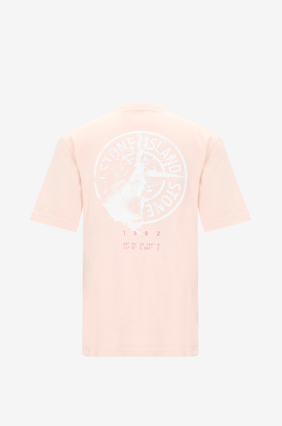 STONE ISLAND Kurzarm-T-Shirt mit Print 2100001 Organic Cotton Jersey Desert Herren ROSA 2