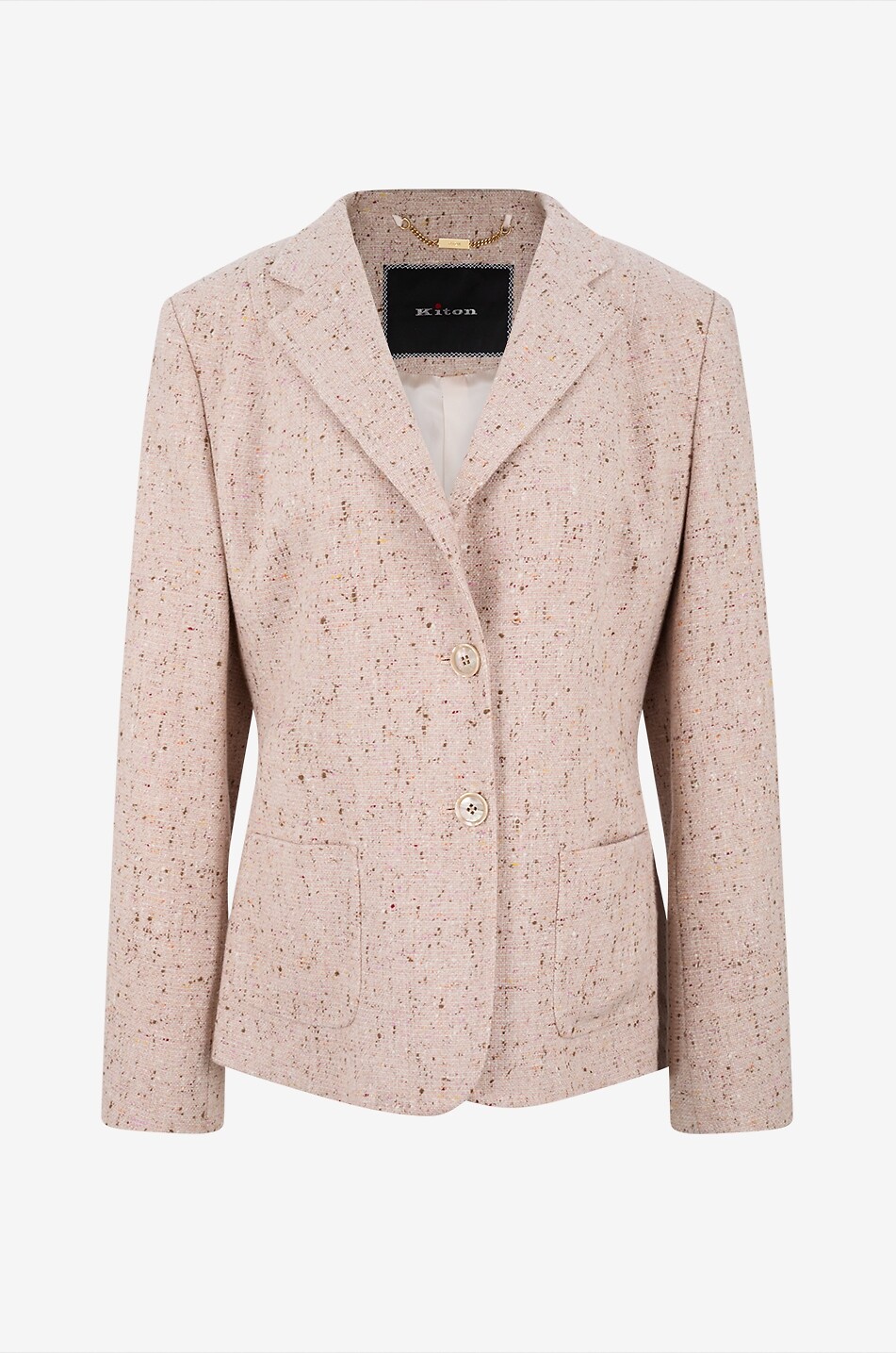 Einreihiger Blazer aus Seide und Kaschmir