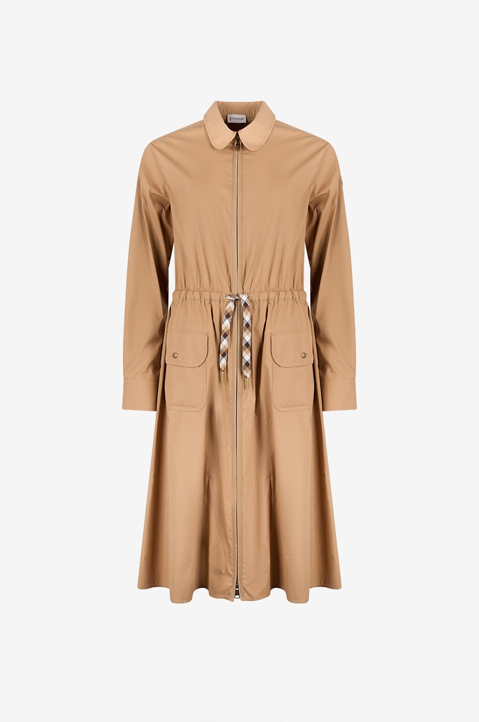 MONCLER Technical cotton utilitarian midi shirt dress Women BEIGE 1