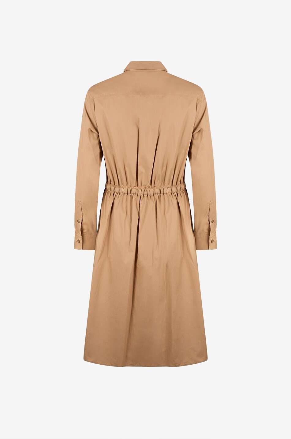 MONCLER Technical cotton utilitarian midi shirt dress Women BEIGE 2
