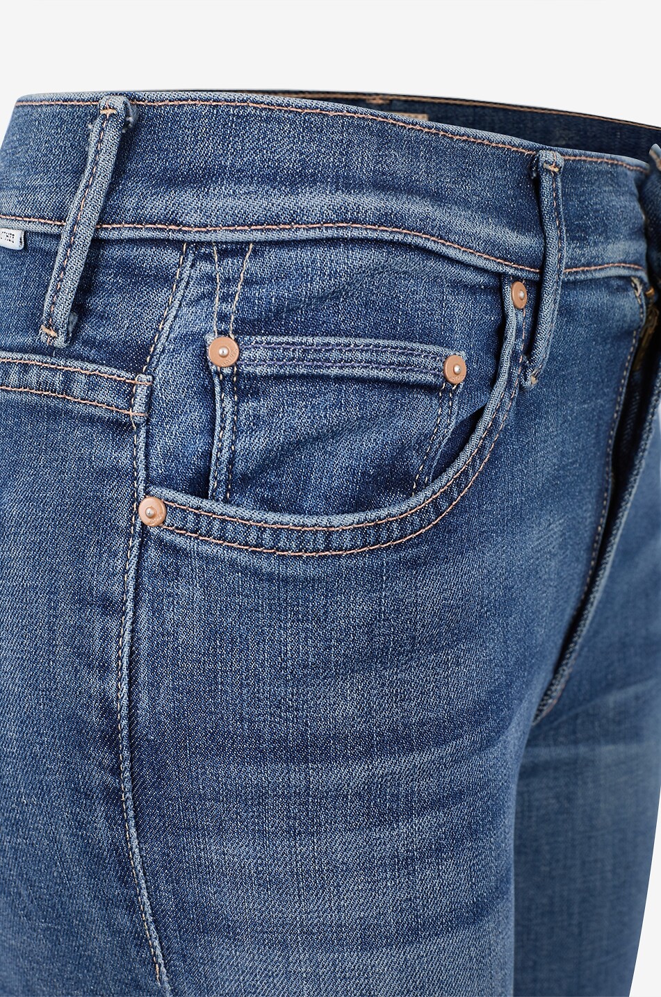 MOTHER Mid-rise straight-leg cropped denim jeans Women BLUE 3