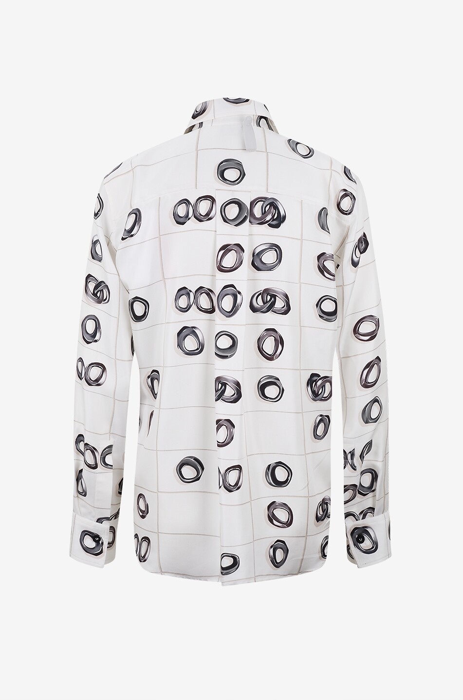 SALVATORE FERRAGAMO Silk printed long-sleeved blouse Women WHITE 2