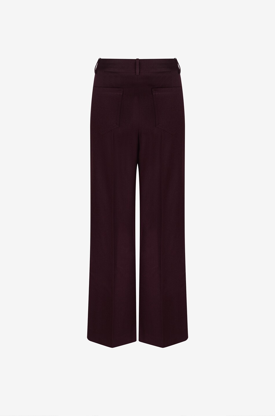 VICTORIA BECKHAM Pantalon évasé en laine vierge mélangée Alina Femme MARRON FONCÉ 2