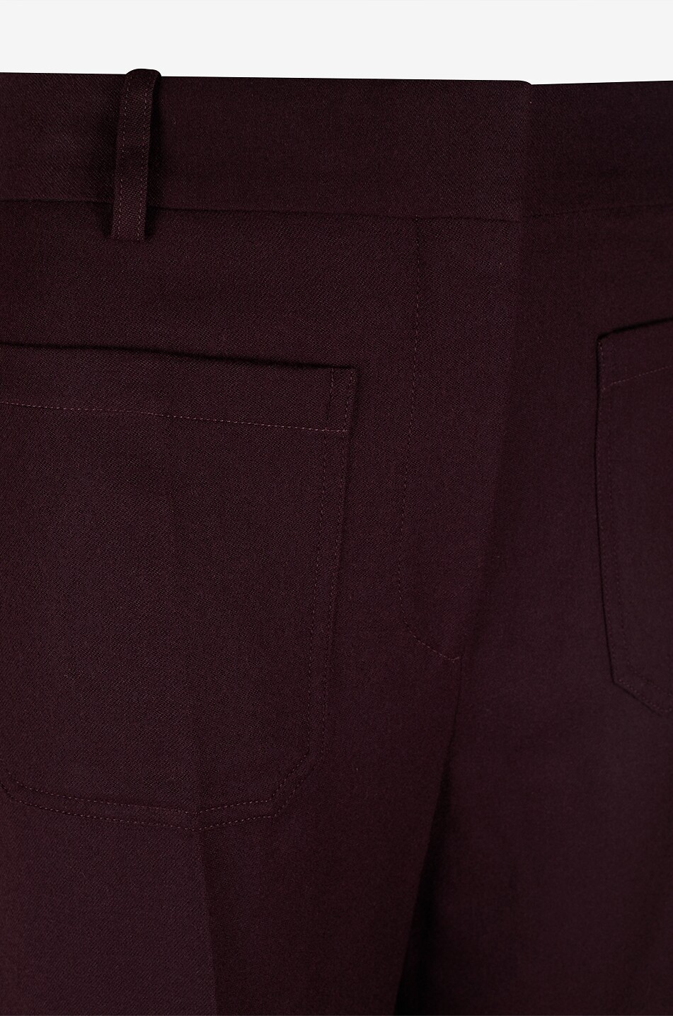 VICTORIA BECKHAM Pantalon évasé en laine vierge mélangée Alina Femme MARRON FONCÉ 3