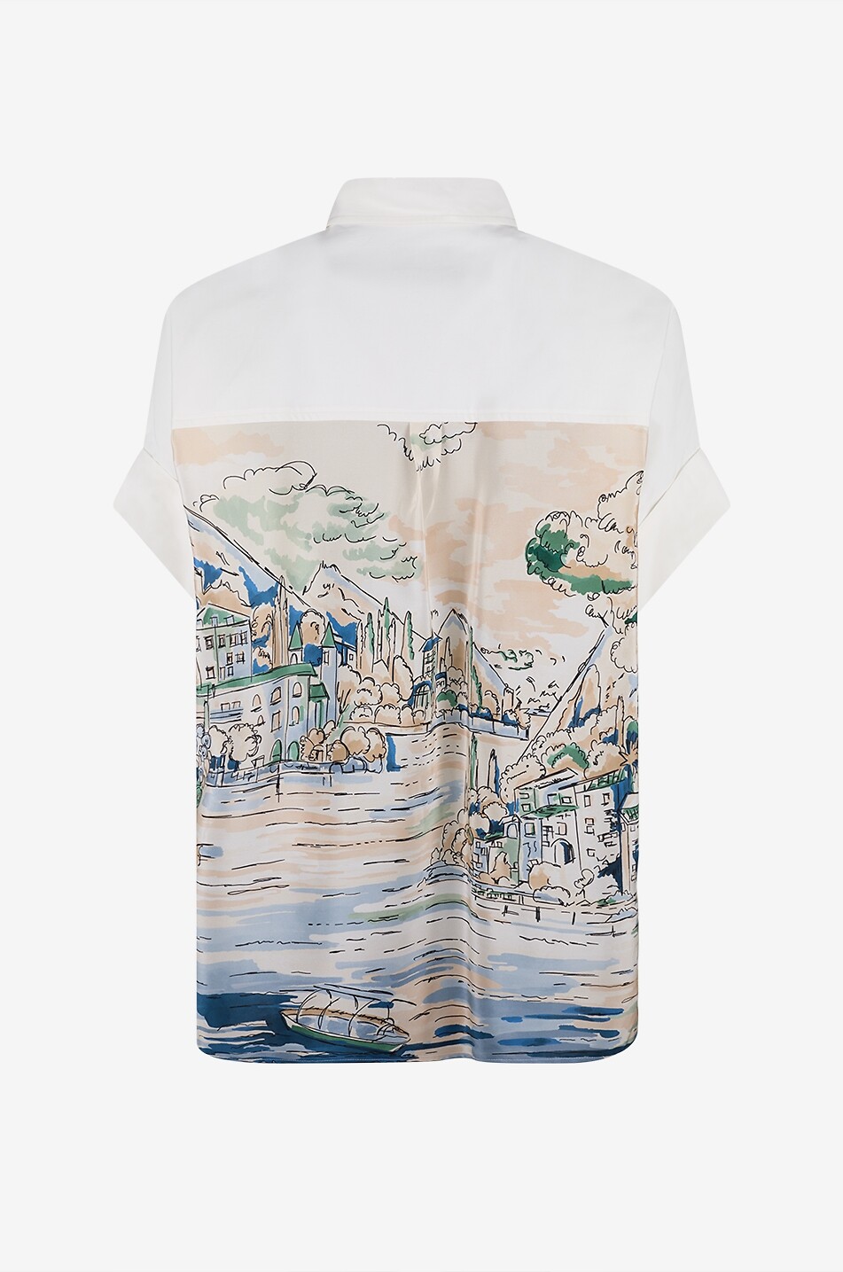 WEEKEND MAX MARA Tuono printed short-sleeved cotton shirt Women WHITE 2