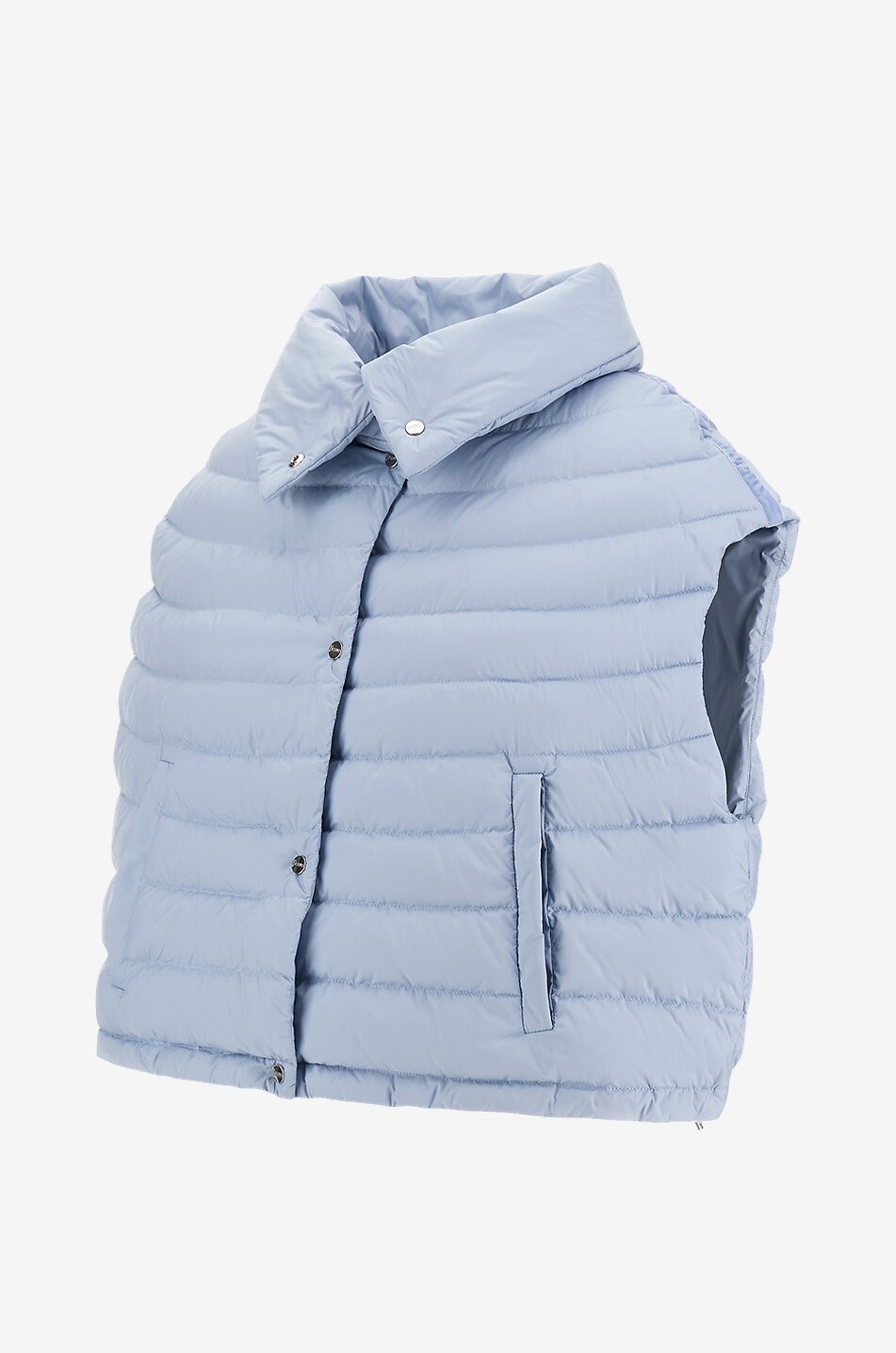 HERNO Resort boxy lightweight nylon quilted vest Women LIGHT BLUE 3