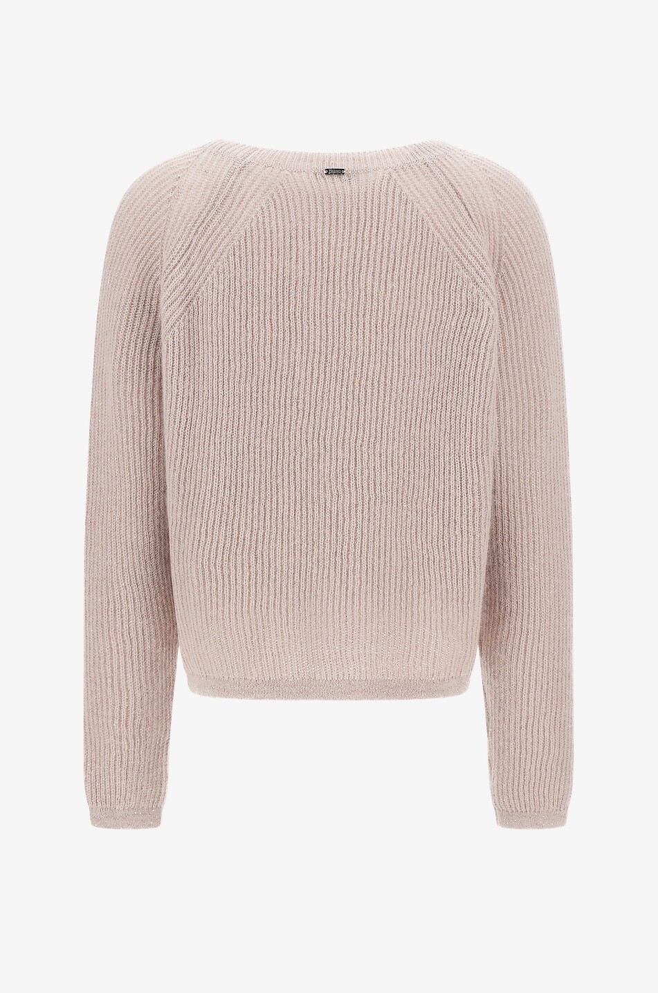 Pull boxy côtelé scintillant en mohair mélangé à manches raglan