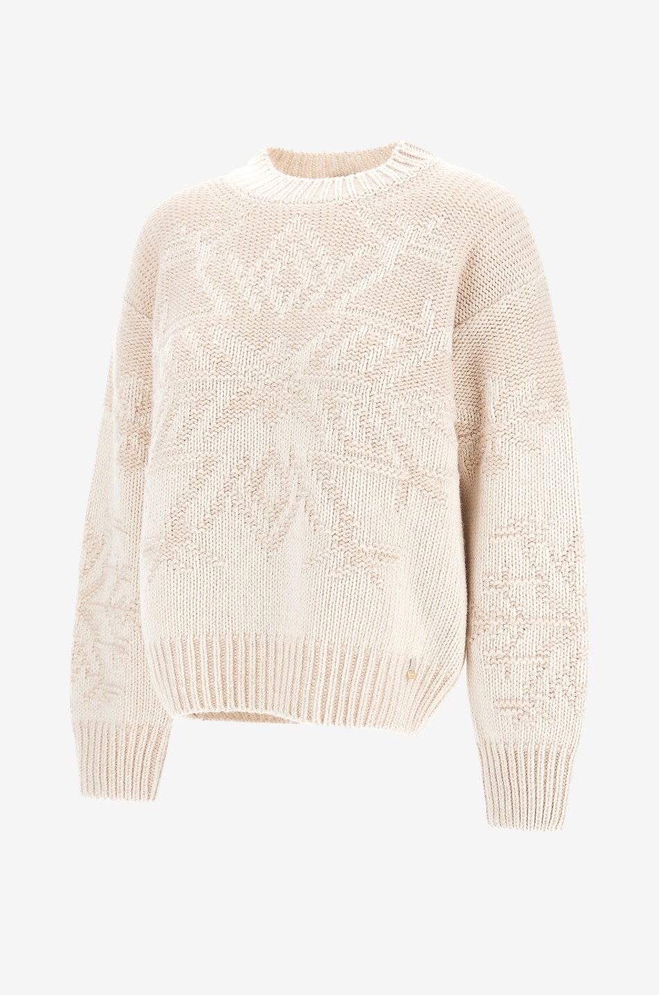 HERNO Pull jacquard en laine et cachemire à col rond Femme MULTICOLORE 3