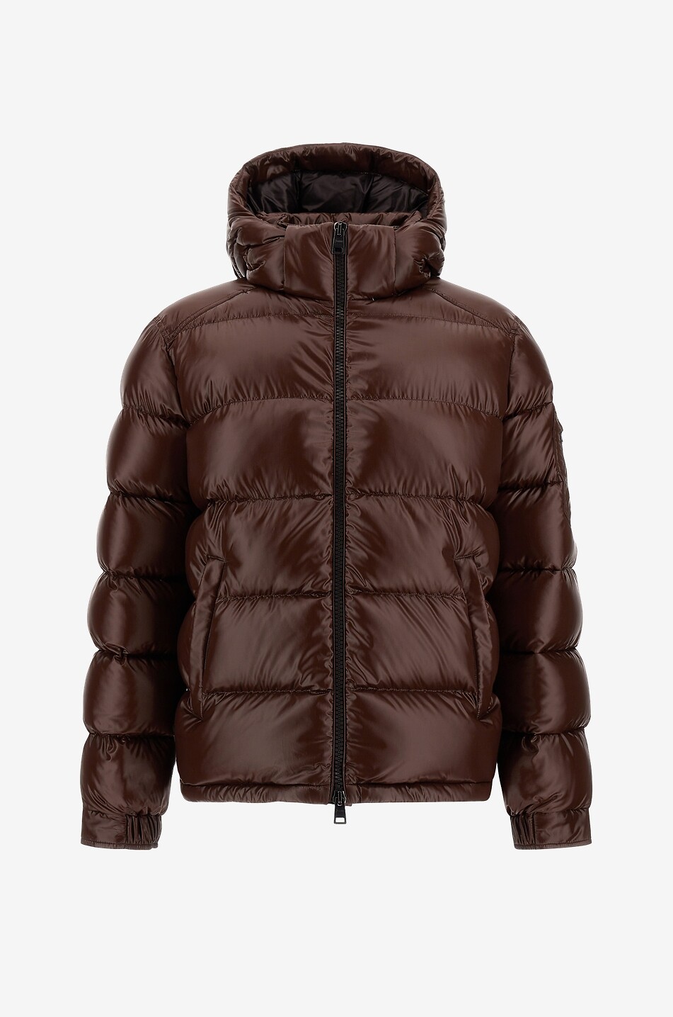 HERNO Kurze Kapuzendaunenjacke aus gestepptem Technikgewebe Herren DUNKELBRAUN 1