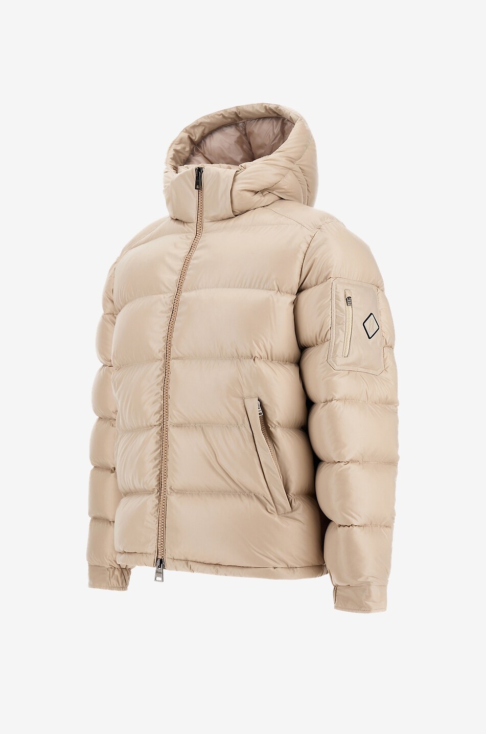 HERNO Doudoune courte à capuche en tissu technique matelassé Homme MARRON 3