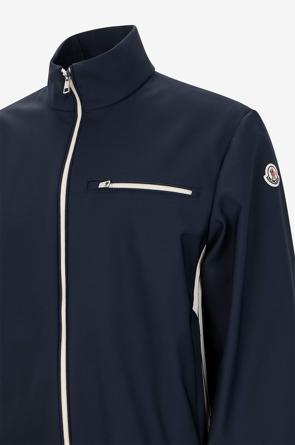 MONCLER Fourioun technical cotton lightweight jacket with stand-up collar Men DARK BLUE 3