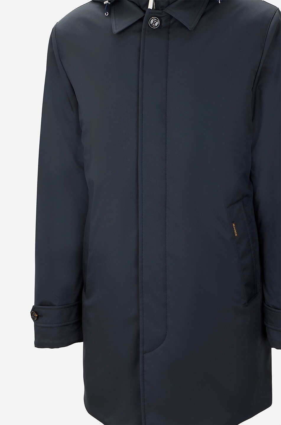 MOORER Ralli-ADS mid-length hooded technical fabric parka Men DARK BLUE 3