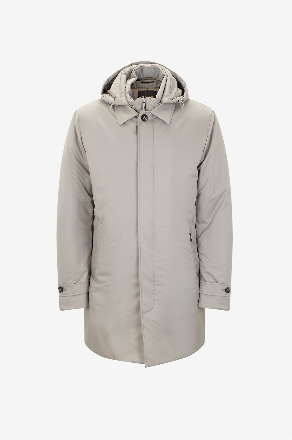 Ralli-ADS mid-length hooded technical fabric parka