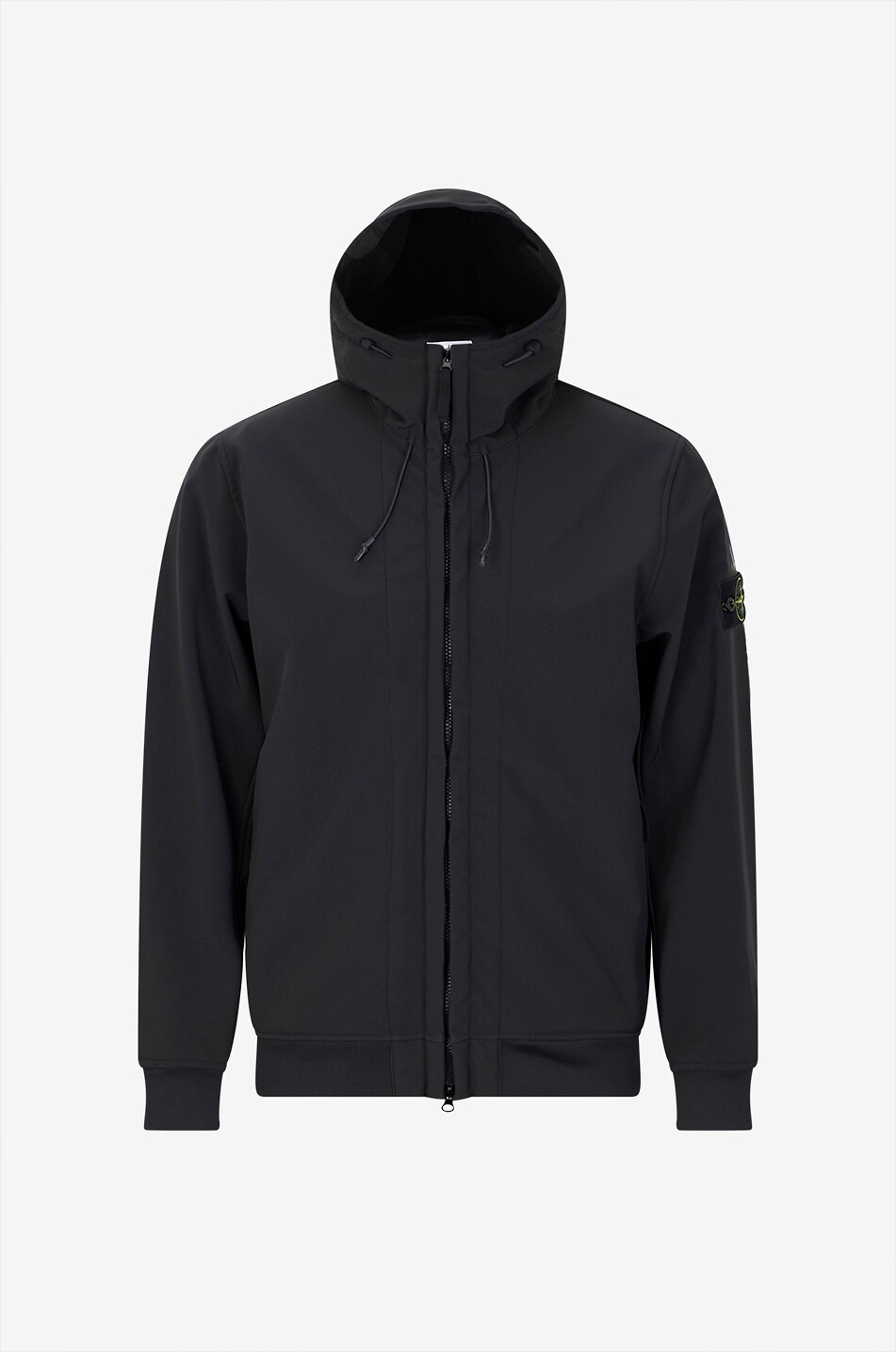 STONE ISLAND Veste à capuche en tissu technique déperlant Q100004 Soft Shell-R_E.Dye Technology Homme NOIR 1