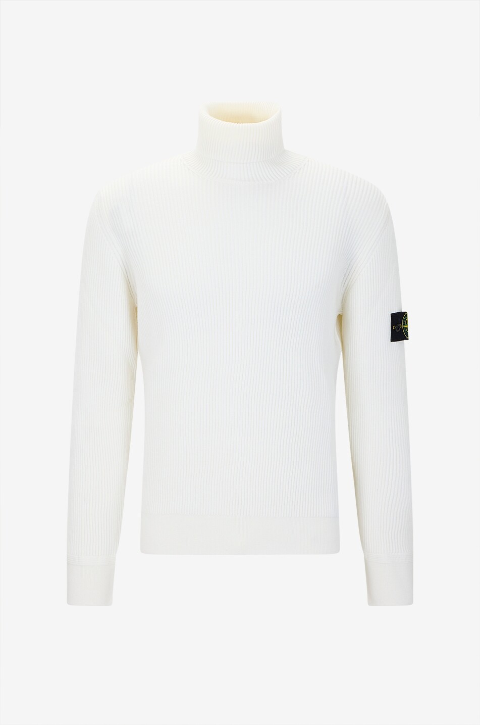 STONE ISLAND 5100052 Full Rib RWS Wool ribbed virgin wool roll-neck jumper Men EGGSHELL 1