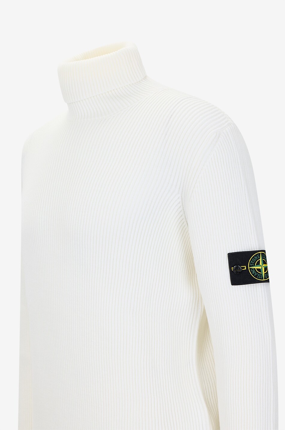 STONE ISLAND 5100052 Full Rib RWS Wool ribbed virgin wool roll-neck jumper Men EGGSHELL 3
