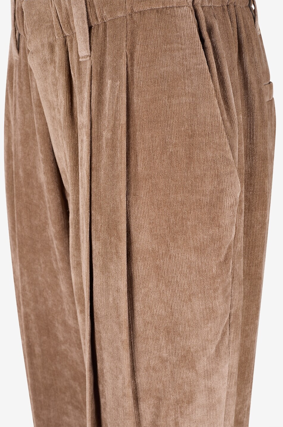 BRUNELLO CUCINELLI 7/8-Bundfaltenhose aus Cordsamt Damen Mittle beige 3