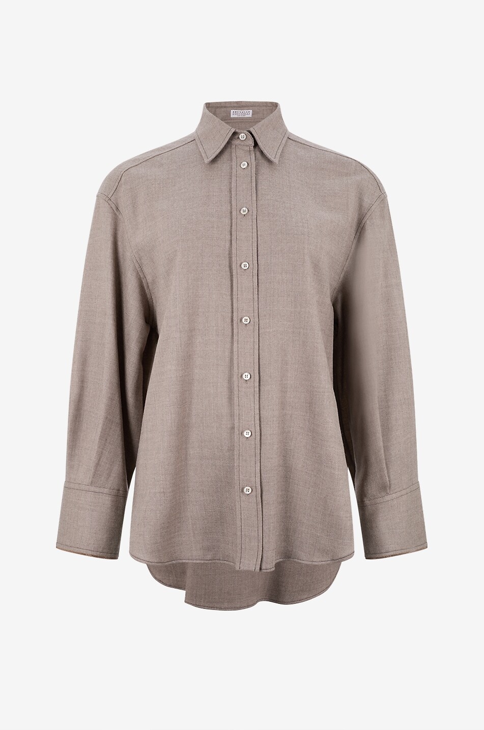 Surchemise ample en flanelle de laine
