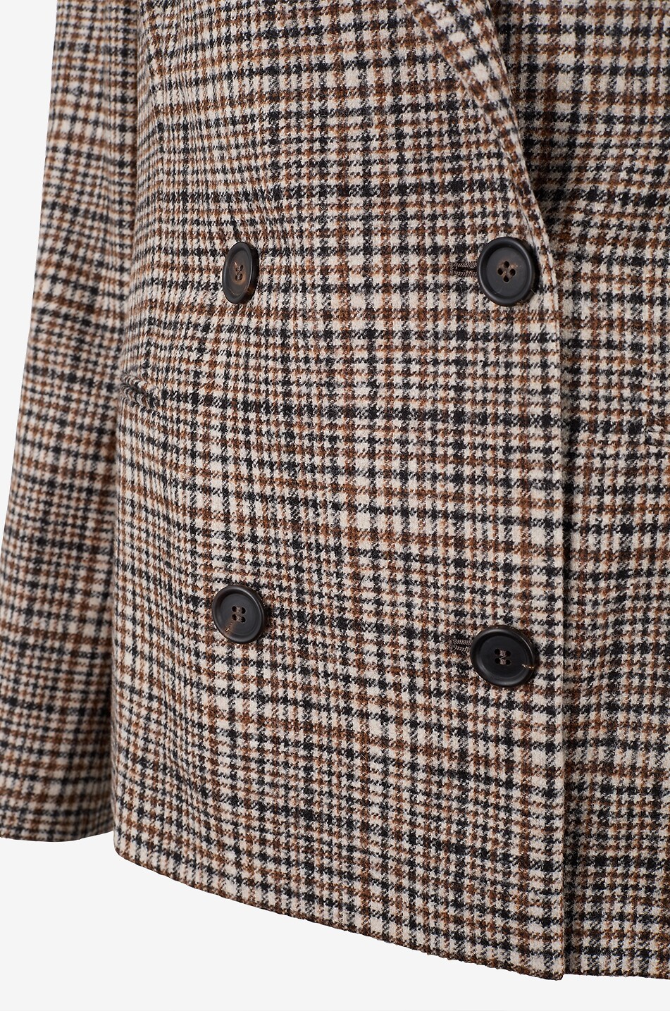 BRUNELLO CUCINELLI Glen check double-breasted alpaca mix blazer Women MULTI COLOURED 3