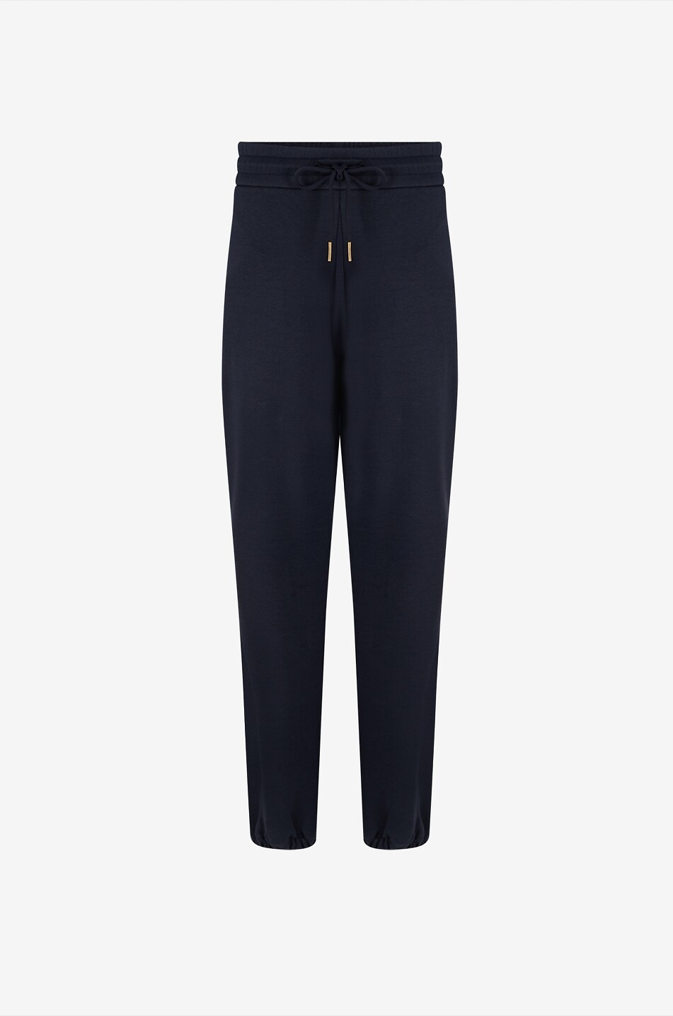 MONCLER Pantalon de jogging fuselé en molleton de coton Femme BLEU 1
