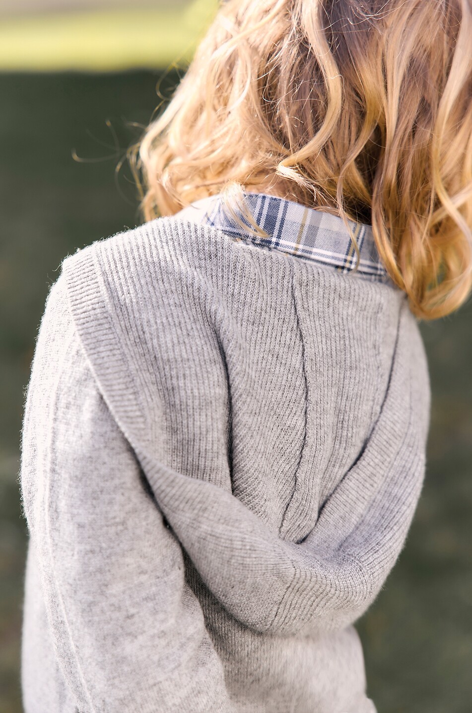 TARTINE ET CHOCOLAT Baby-Kapuzen-Cardigan aus Wollmischstrick Baby GRAU 4