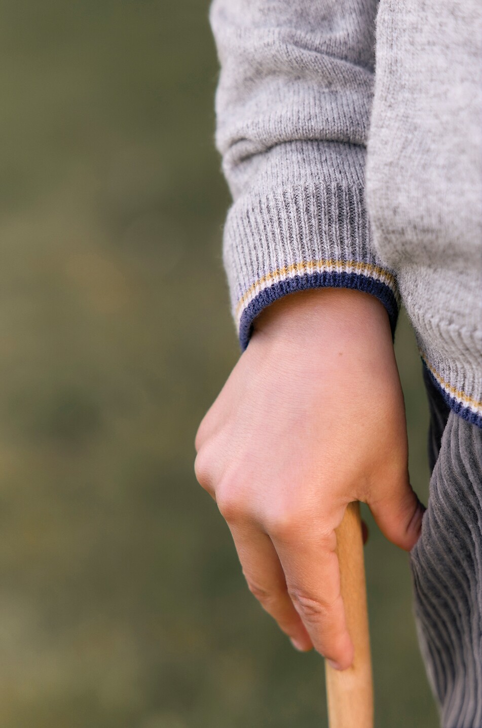 TARTINE ET CHOCOLAT Baby-Kapuzen-Cardigan aus Wollmischstrick Baby GRAU 6
