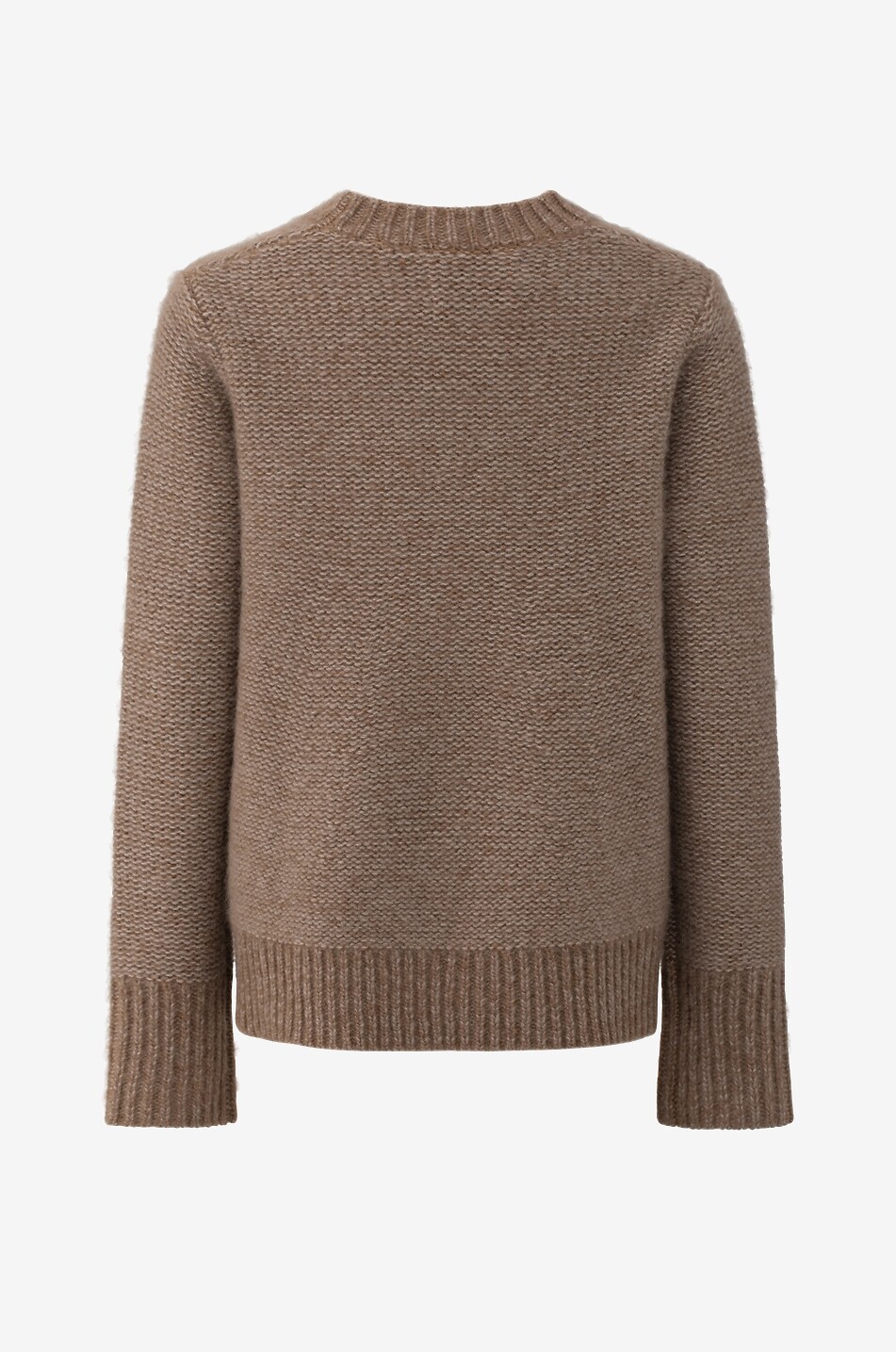 LU REN Pull à col rond en cachemire et soie Eiram Femme Beige Foncé 2