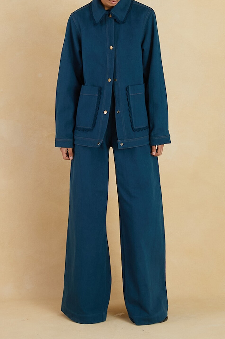 ESCVDO Querubin lightweight cotton twill jacket Women BLUE 3