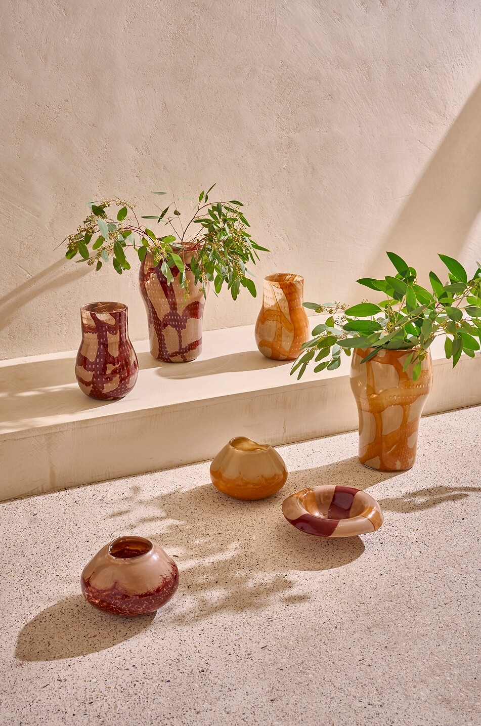 POMAX Vase photophore en verre texturé Anima - H36 Maison MULTICOLORE 2