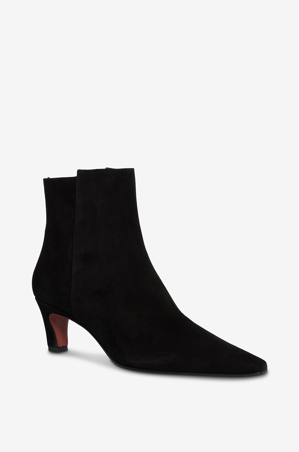 Bottines à talon et bout pointu en daim Milia 55