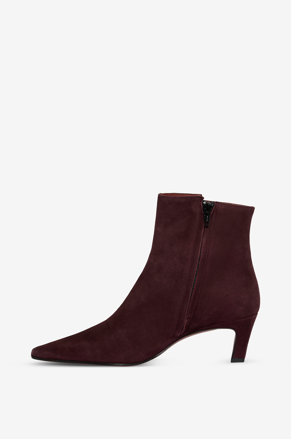BONGENIE Milia 55 heeled pointy-toe suede ankle boots Women DARK PURPLE 3